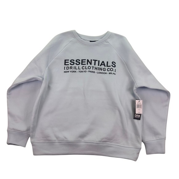 Drill Essentials Ballad Blue Logo Crewneck Sweatshirt Medium NWT - Picture 1 of 16